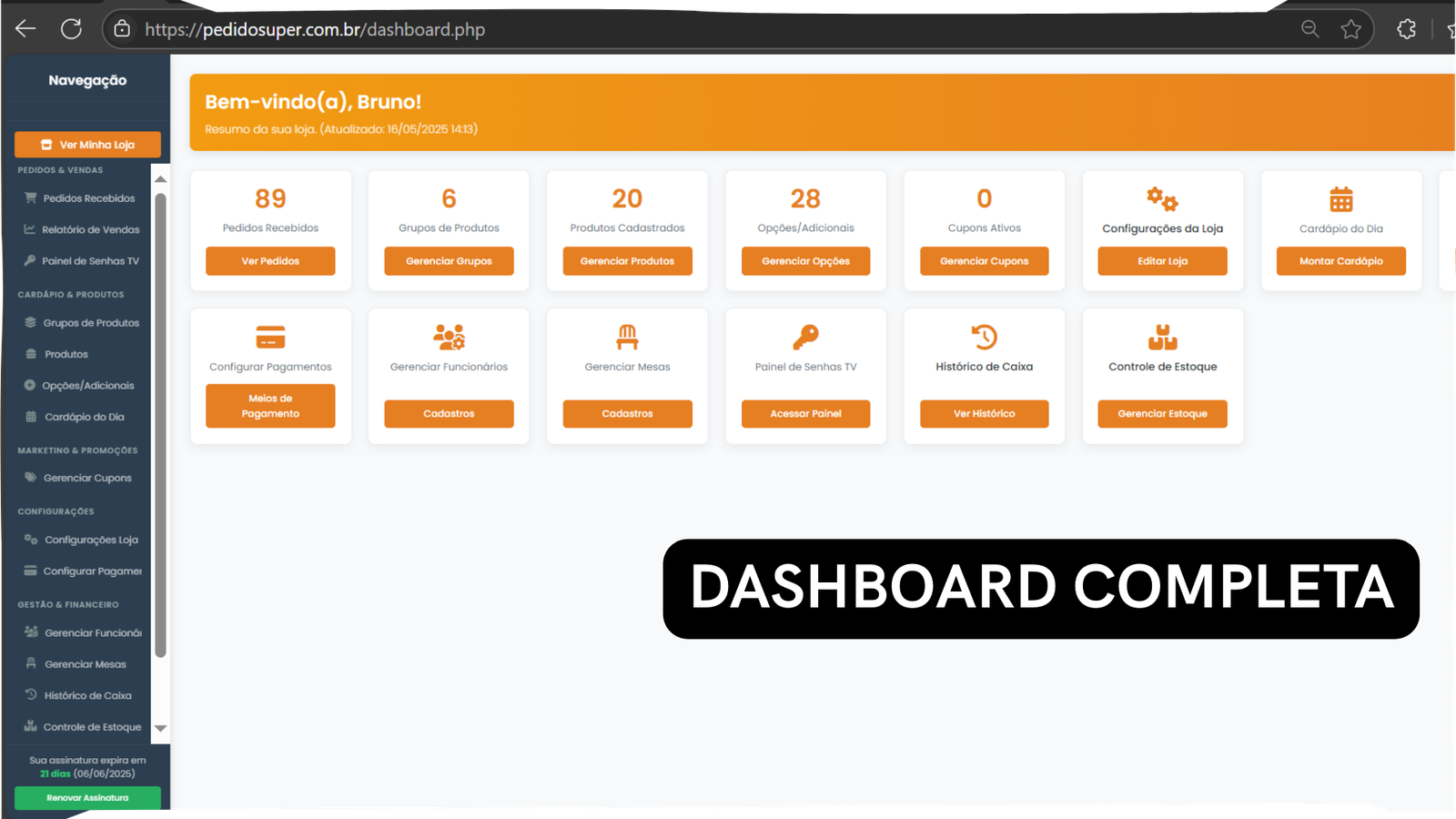 Dashboard Principal